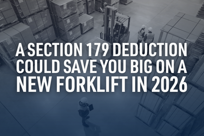 Can you use the Section 179 deduction when buying a forklift? 