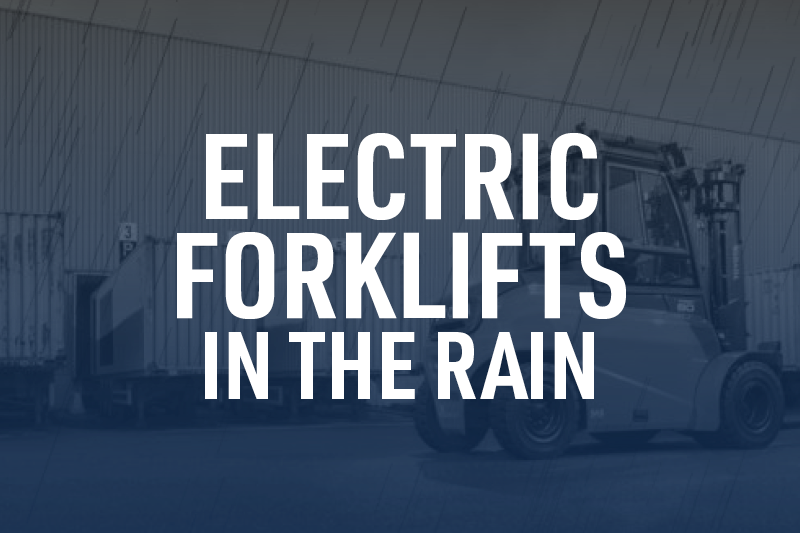 Electric Forklifts In The Rain