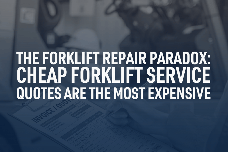 The Forklift Repair Paradox: Cheap Forklift Service Quotes Are the Most Expensive