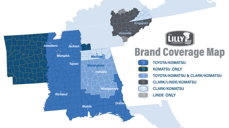 The Lilly Company Territory Map
