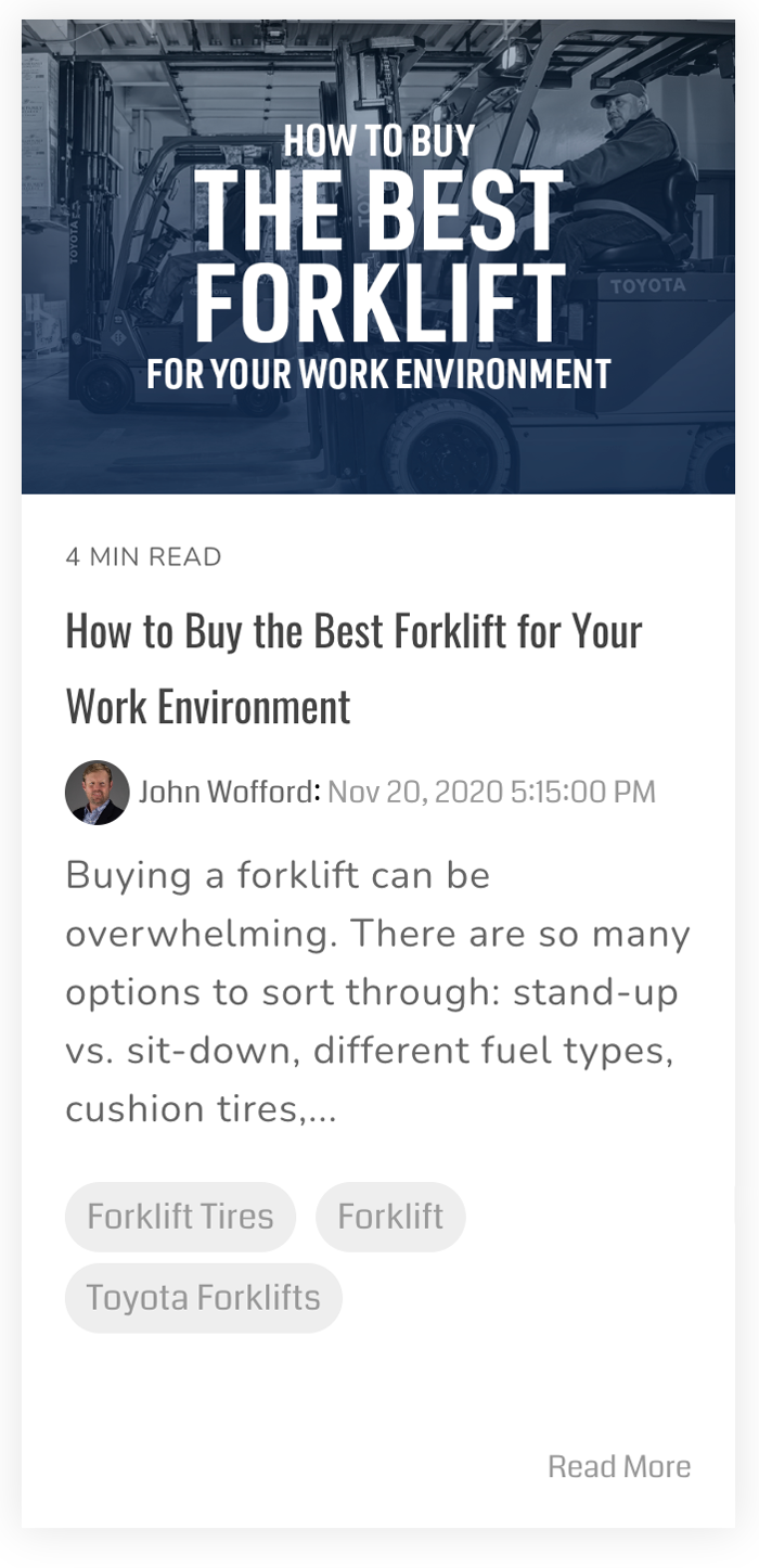 How to Buy the Best Forklift For Your Work Environment