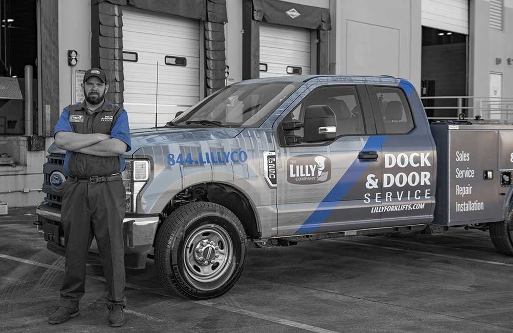 Loading Dock Van and Technician