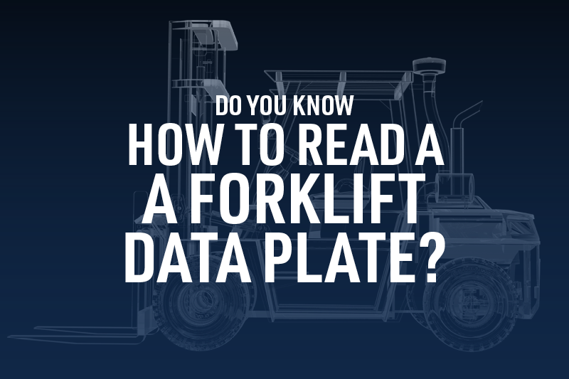 How to find and read a forklift data plate. 