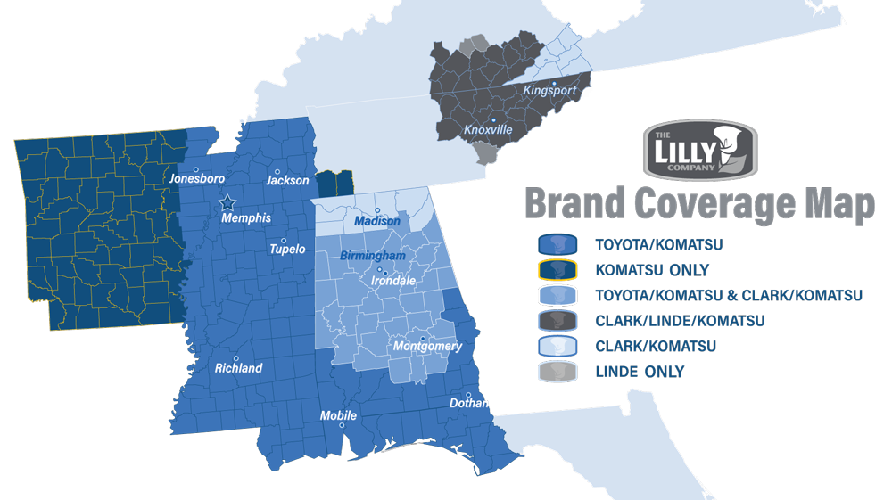LillyCo Dealership Territory Map
