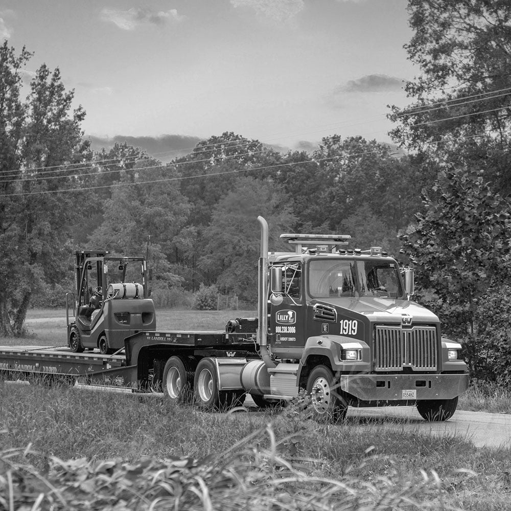 Equipment Rental Delivery Truck