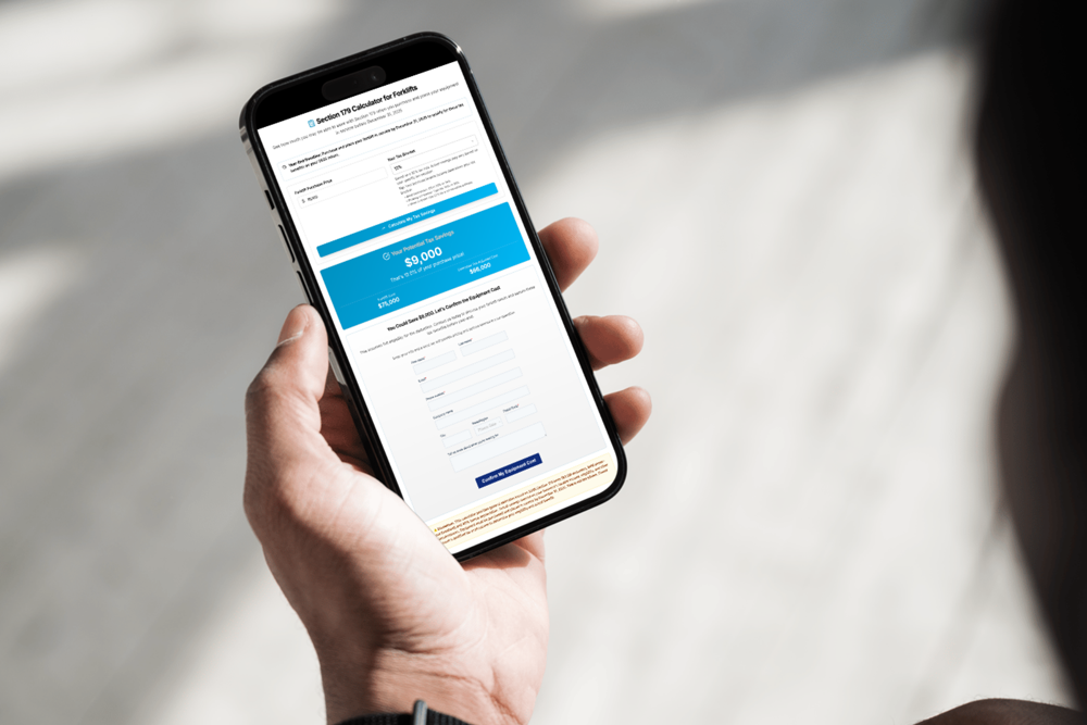 Section 179 Calculator Mobile Example